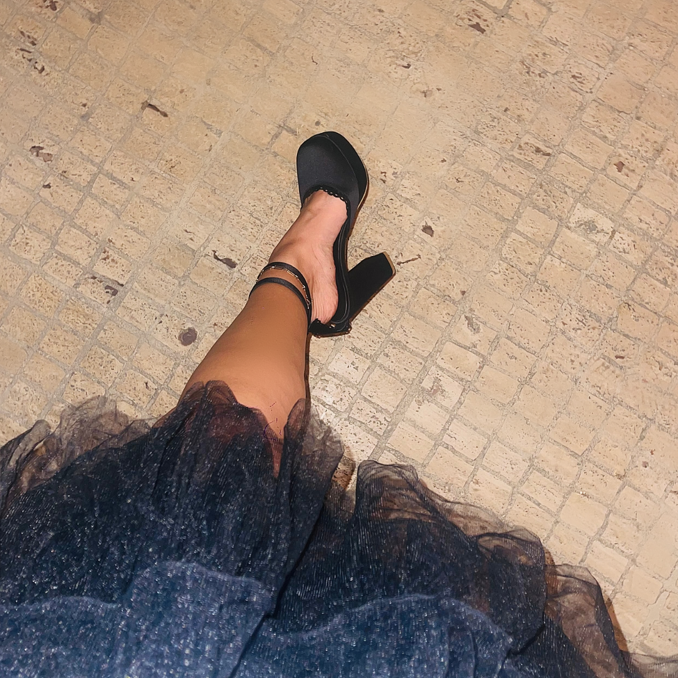 MISTICA BLACK PLATFORM HEELS (Pre-Order)