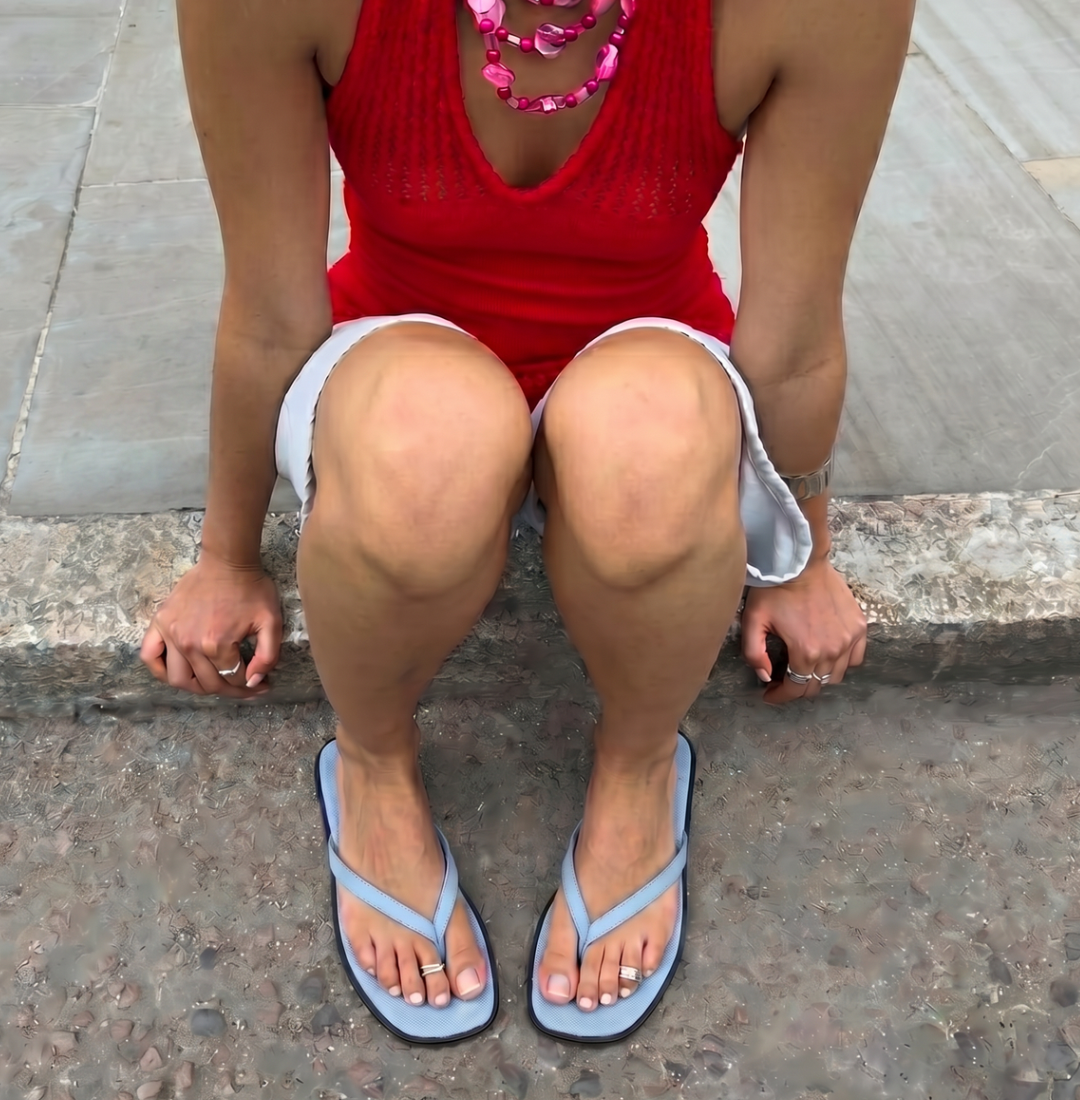 STRADA ICE BLUE FLIP FLOPS