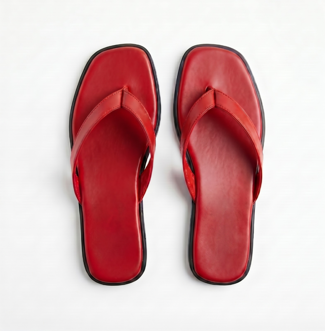 STRADA RED FLIP FLOPS