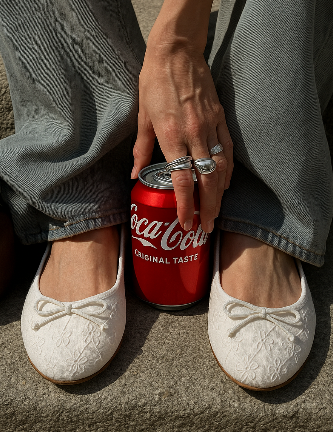 BAILA LACE WHITE FLATS
