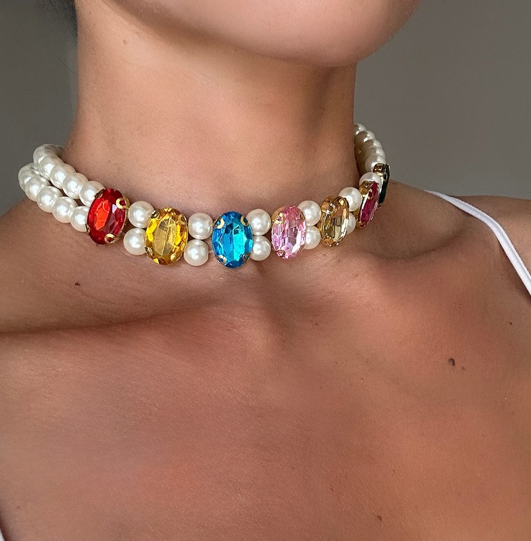 Multicolor Gem Necklace