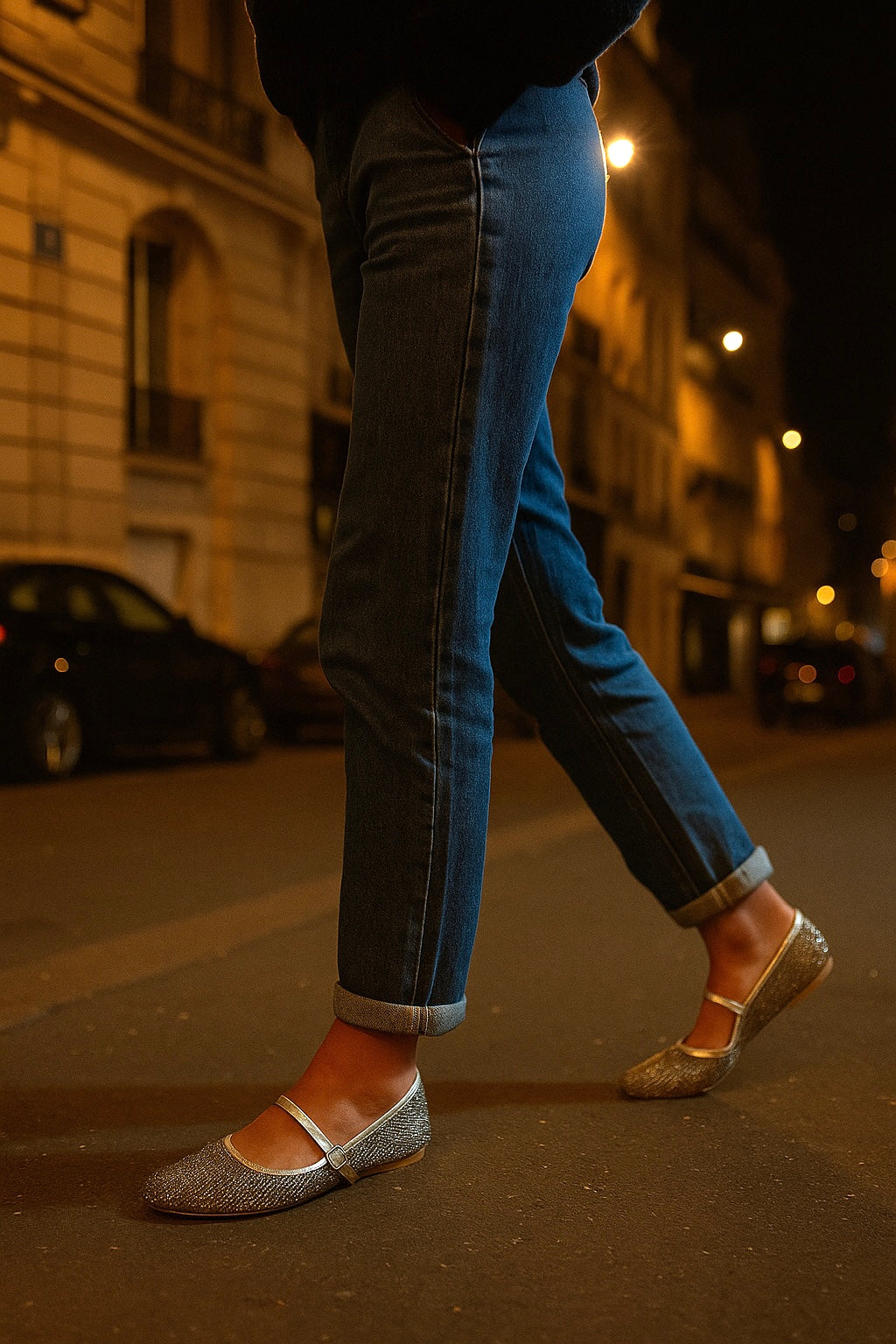 BAILATIRA SILVER FISHNET FLATS