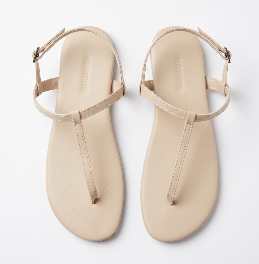 TIRIA BEIGE THONG SANDALS
