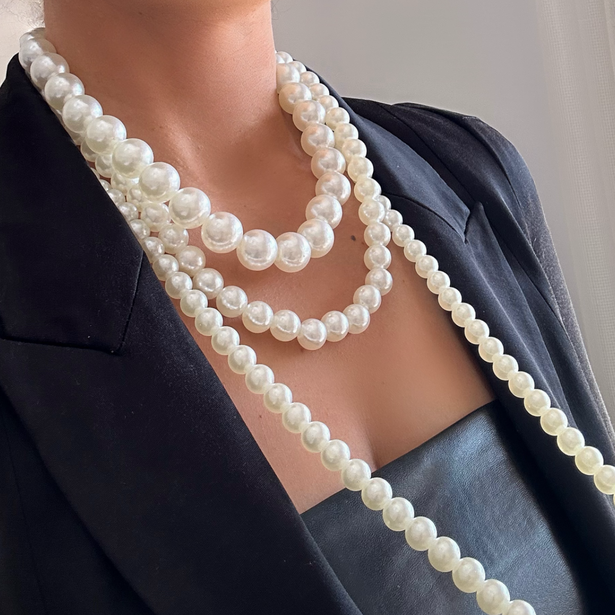 قلادة لؤلؤة متعددة المدى