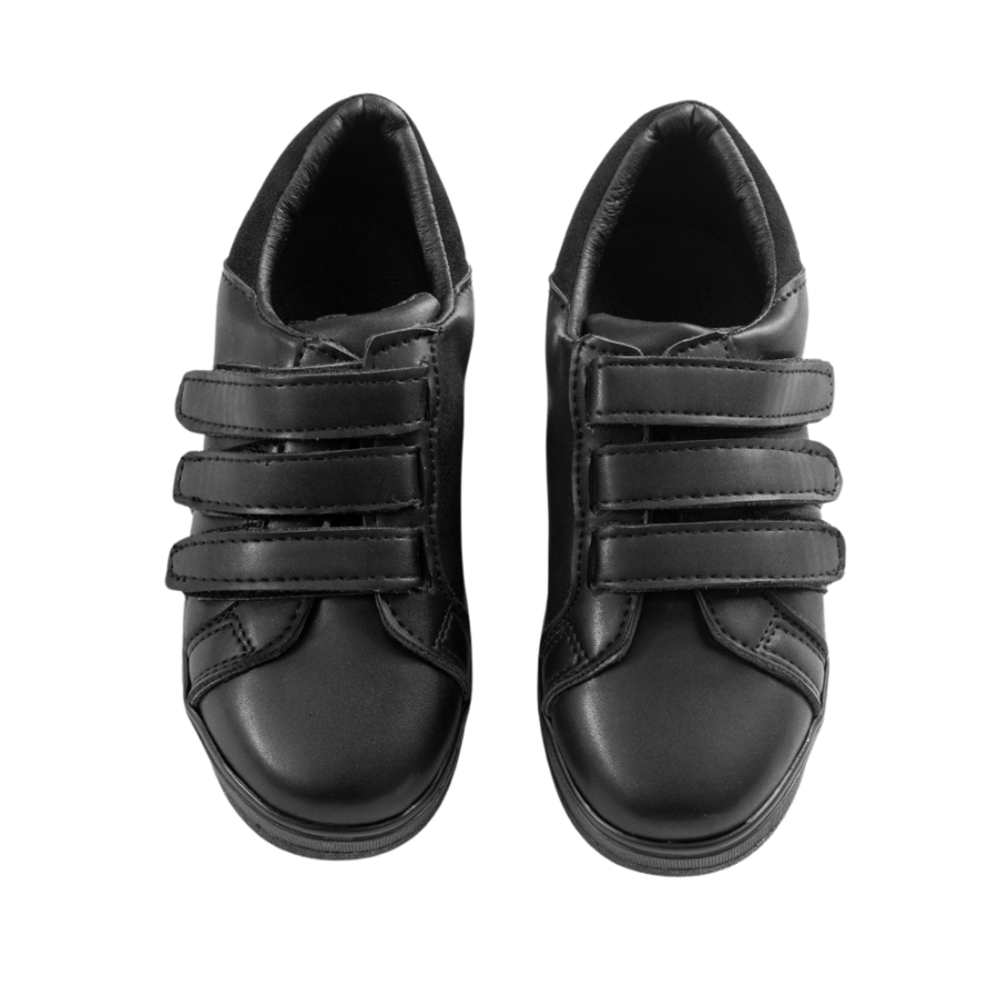 Black Strap Sneakers for Kids