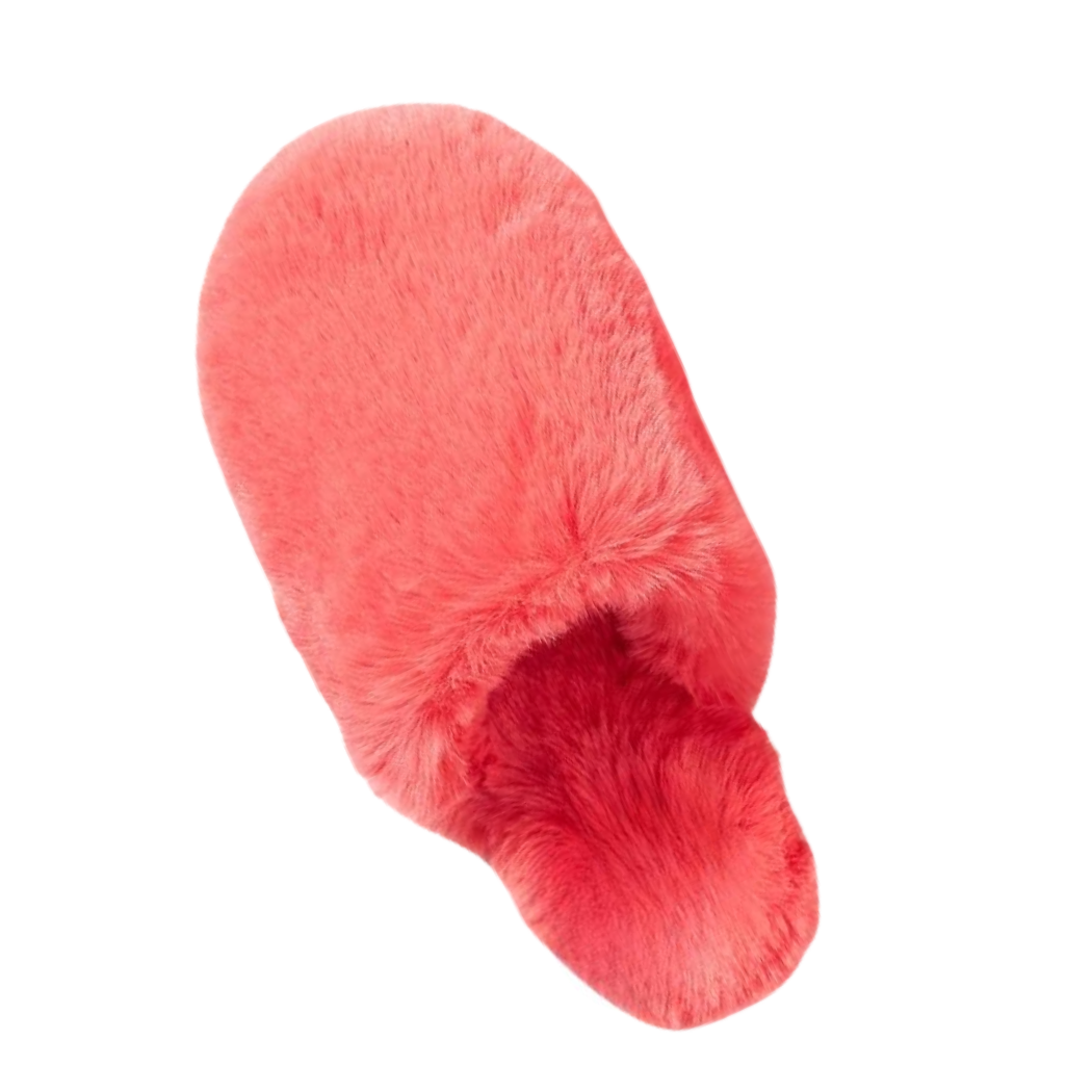 WATERMELON CLOSED-FLUFF SLIPPER