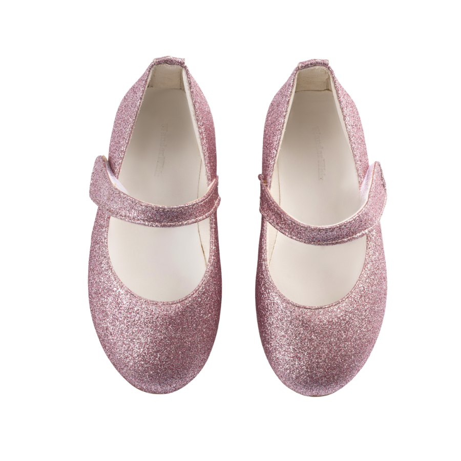 Pink Shimmer Ballerina Flats for Kids