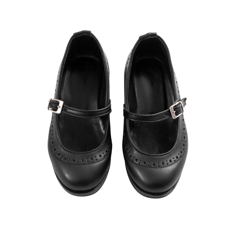 Black Mary Jane Ballerina Flats for Kids