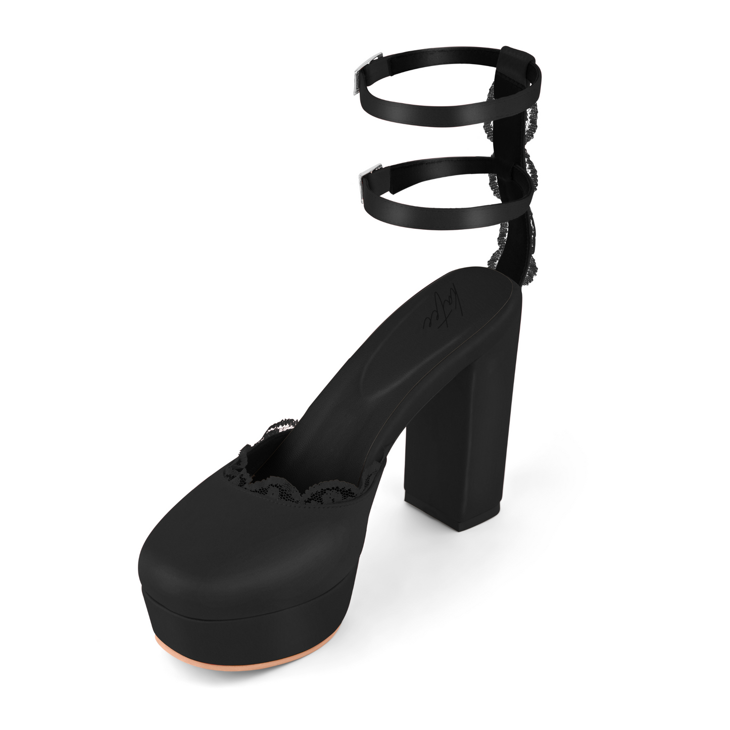 MISTICA BLACK PLATFORM HEELS (Pre-Order)