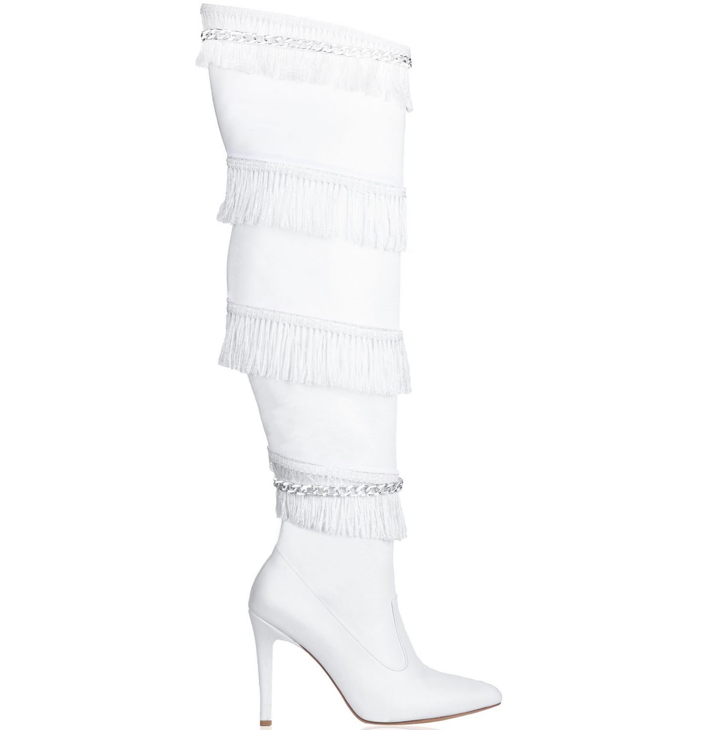 VELLOSSA WHITE OVER-THE-KNEE BOOTS