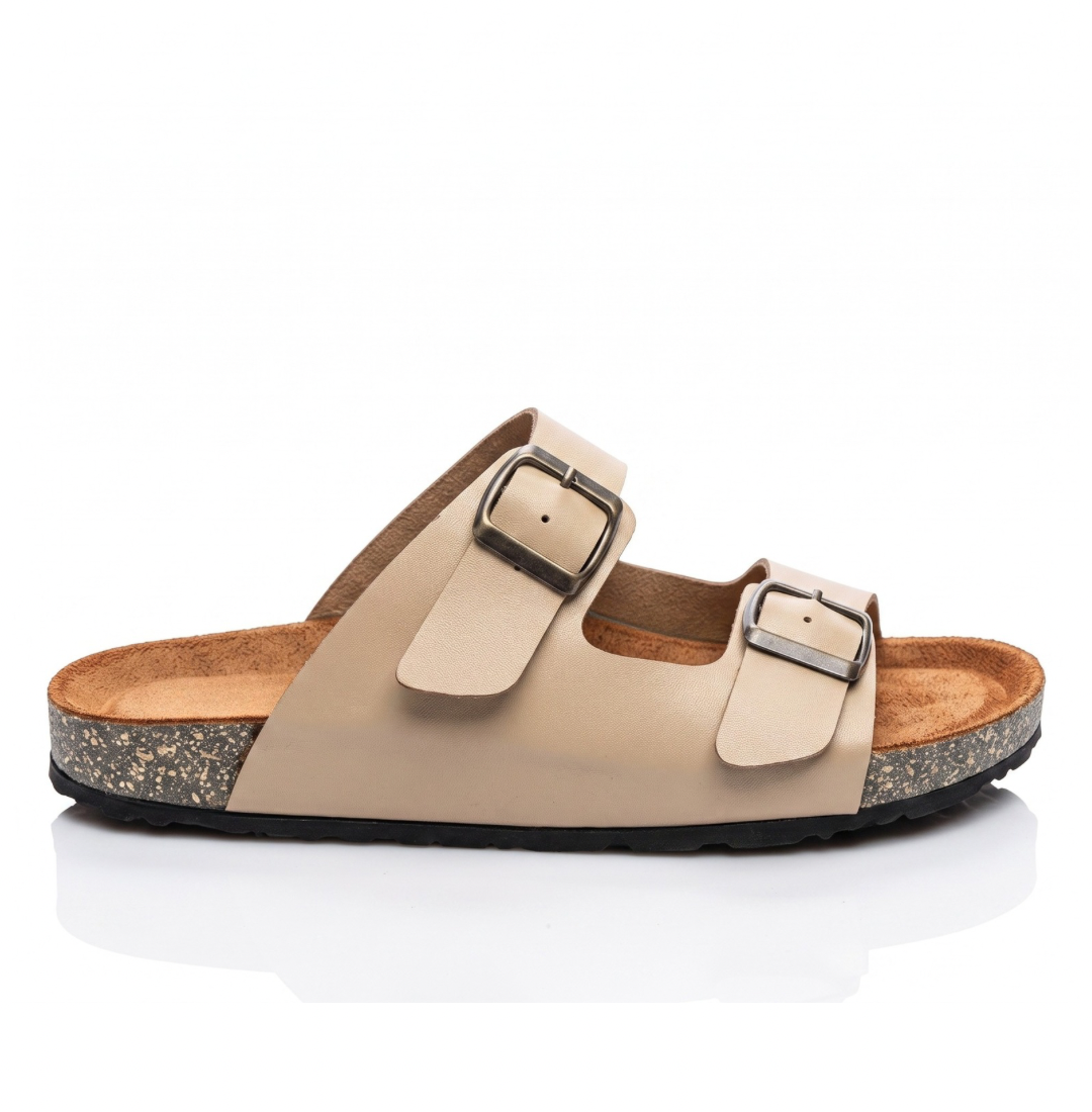TERRA BEIGE DOUBLE STRAP SANDALS