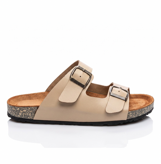 TERRA BEIGE DOUBLE STRAP SANDALS