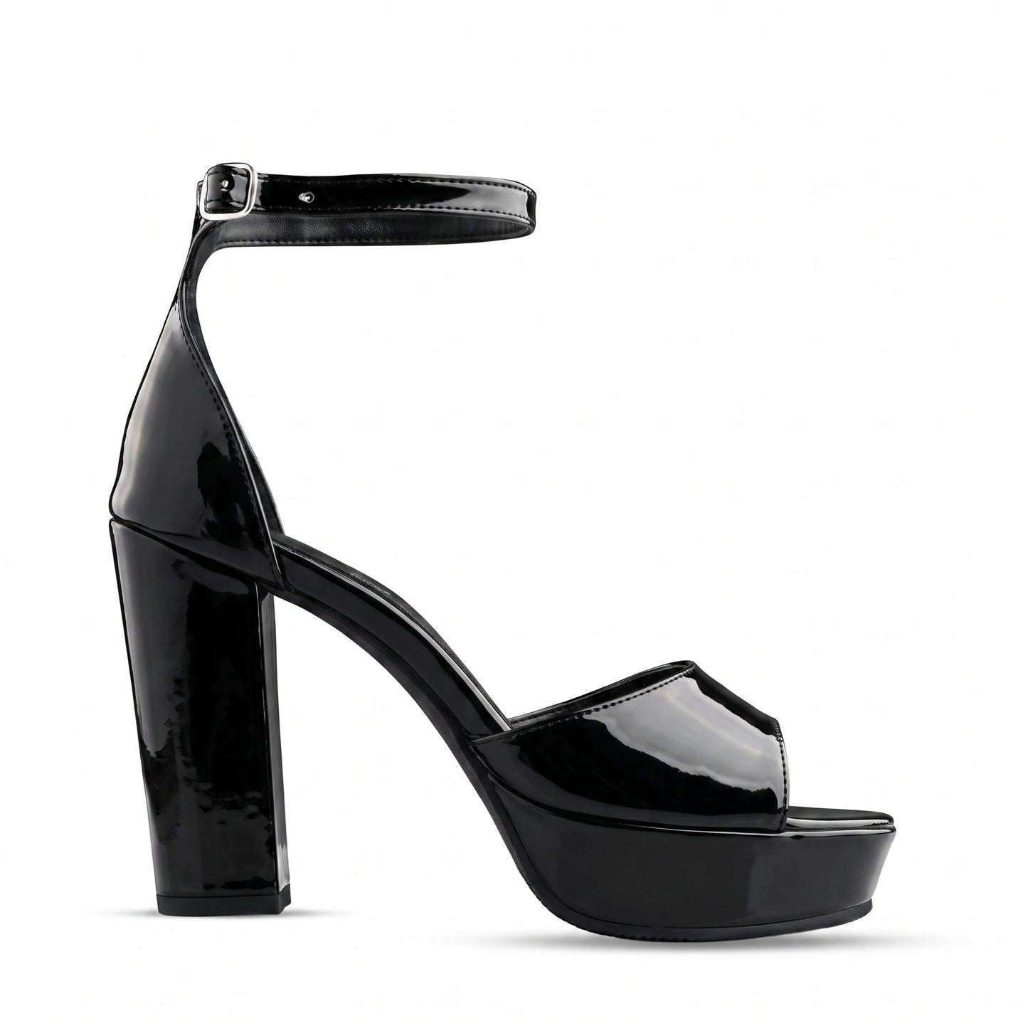 BELLA BLACK PLATFORM HEELS