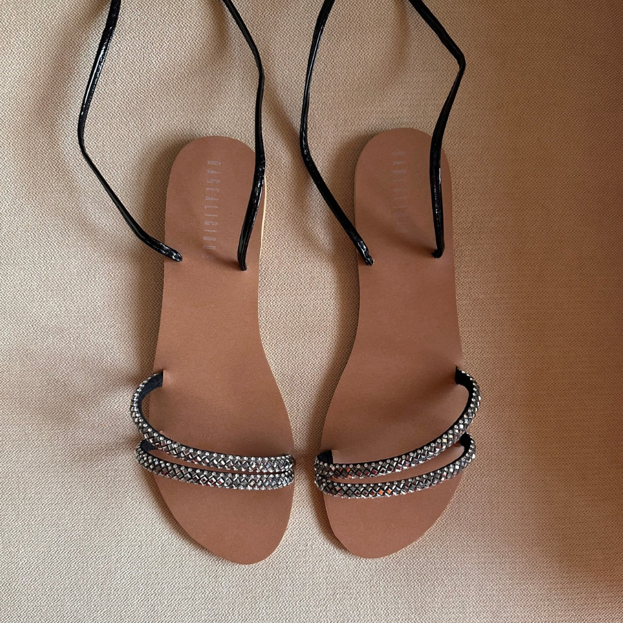 GLAMUROSA BLACK SANDALS