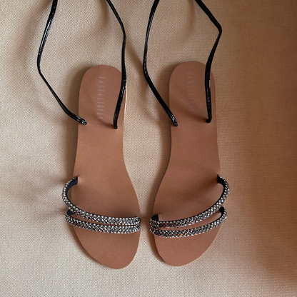 GLAMUROSA BLACK SANDALS