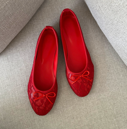 BAILA LACE TOMATO RED FLATS