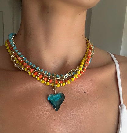 Color Pop Heart Necklace