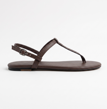 TIRIA BROWN THONG SANDALS