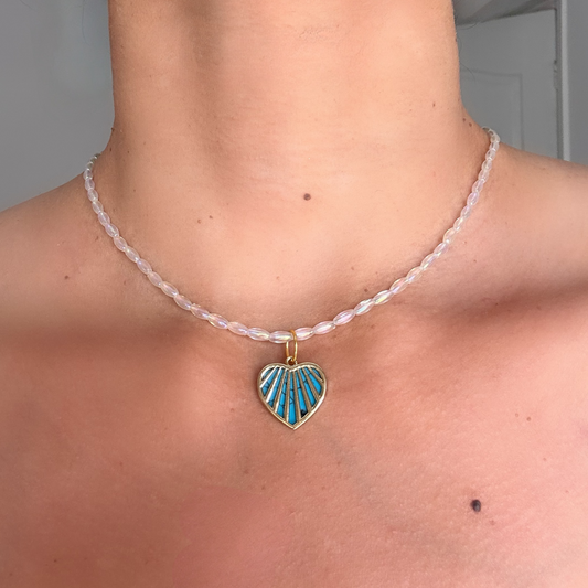 Blue Heart Necklace