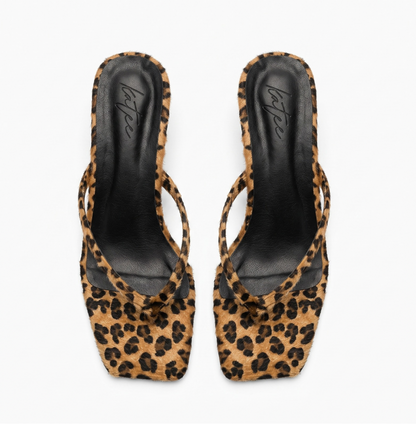 CATENA LEOPARD THONG KITTEN SANDALS