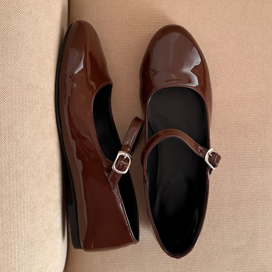 BAILATIRA FLASH CHOCOLATE BROWN (Round -Toe) FLATS