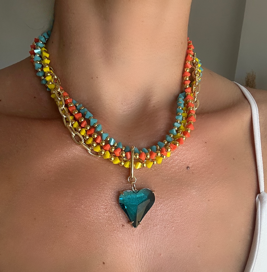Color Pop Heart Necklace