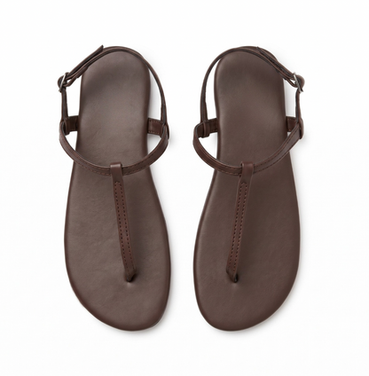 TIRIA BROWN THONG SANDALS
