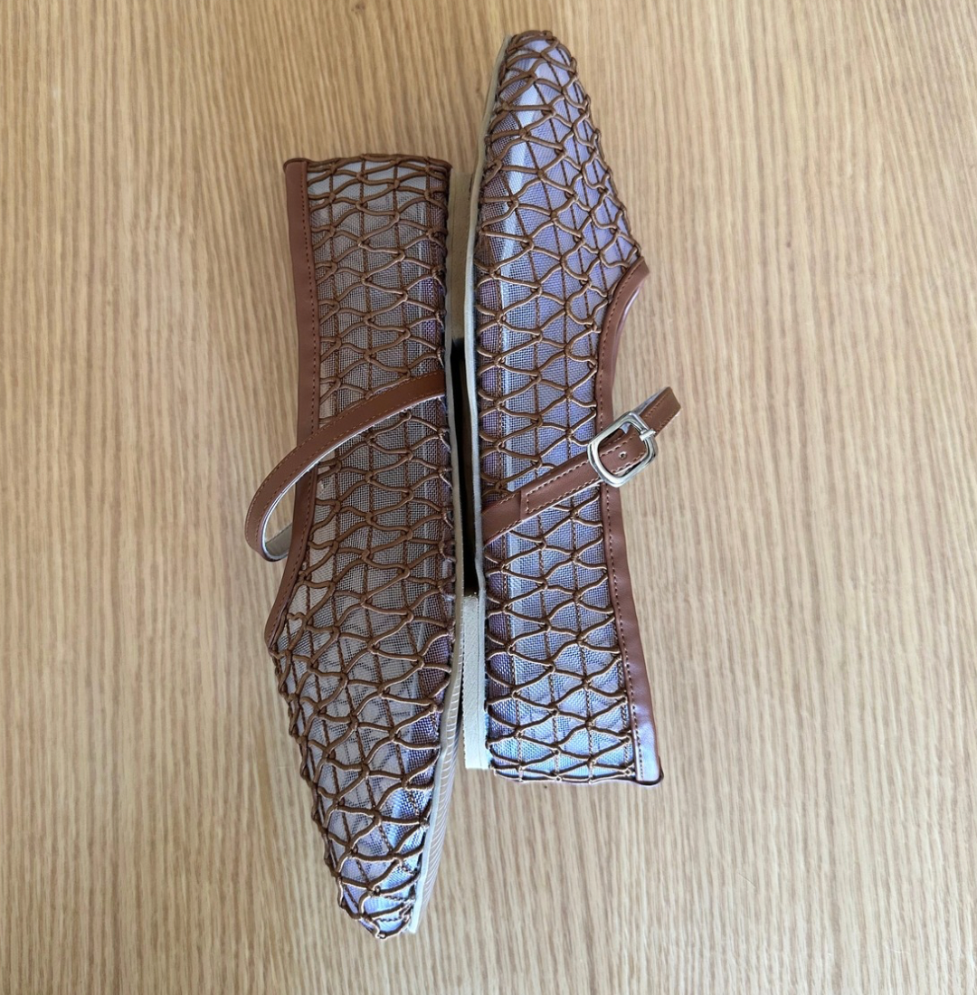 BAILATIRA AIR MESH BROWN FLATS