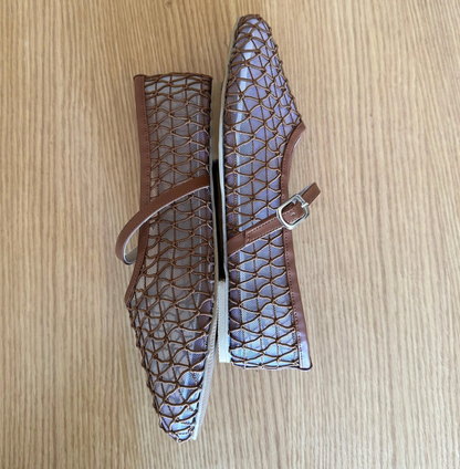 BAILATIRA AIR MESH BROWN FLATS
