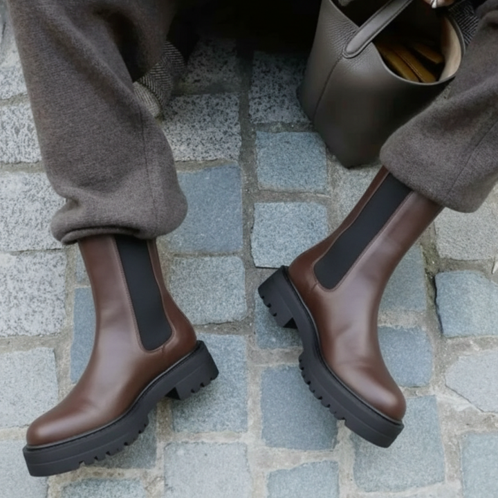 BOTA SLIP-ON BROWN BOOTS