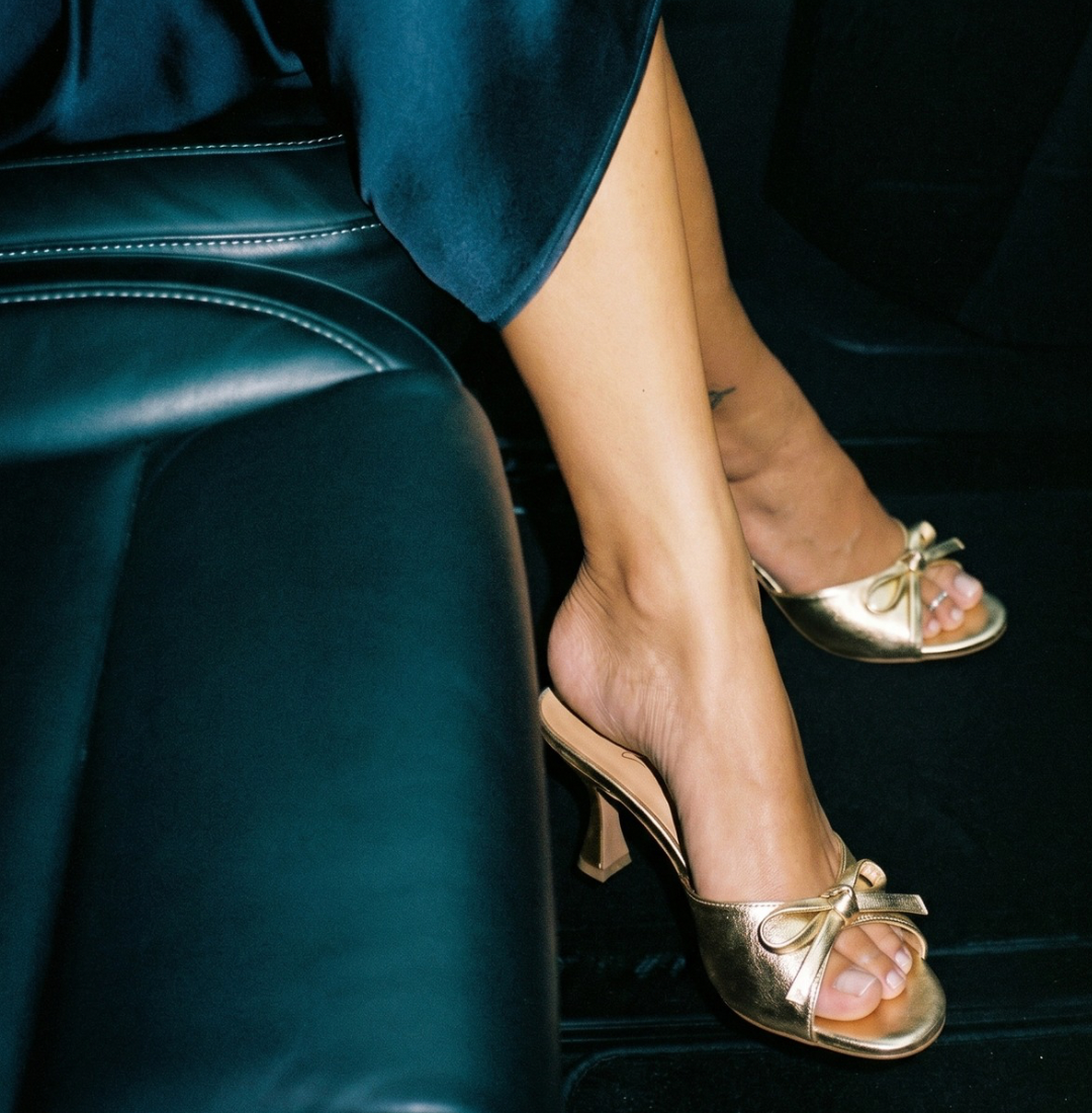 FIOCCA GOLD MULE SANDALS