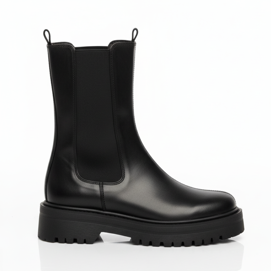 BOTA SLIP-ON BLACK BOOTS