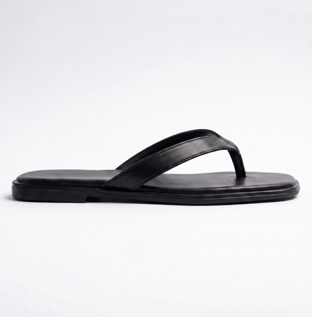 STRADA BLACK FLIP FLOPS