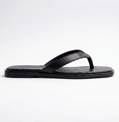 STRADA BLACK FLIP FLOPS