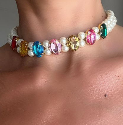 Multicolor Gem Necklace