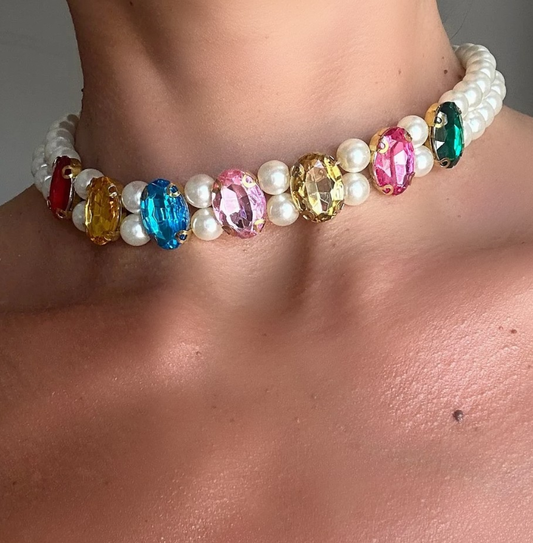 Multicolor Gem Necklace