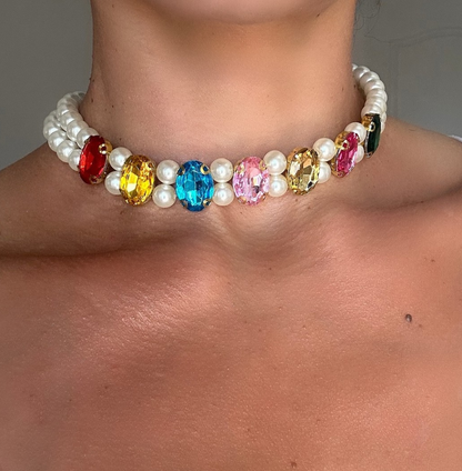 Multicolor Gem Necklace