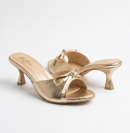 FIOCCA GOLD MULE SANDALS