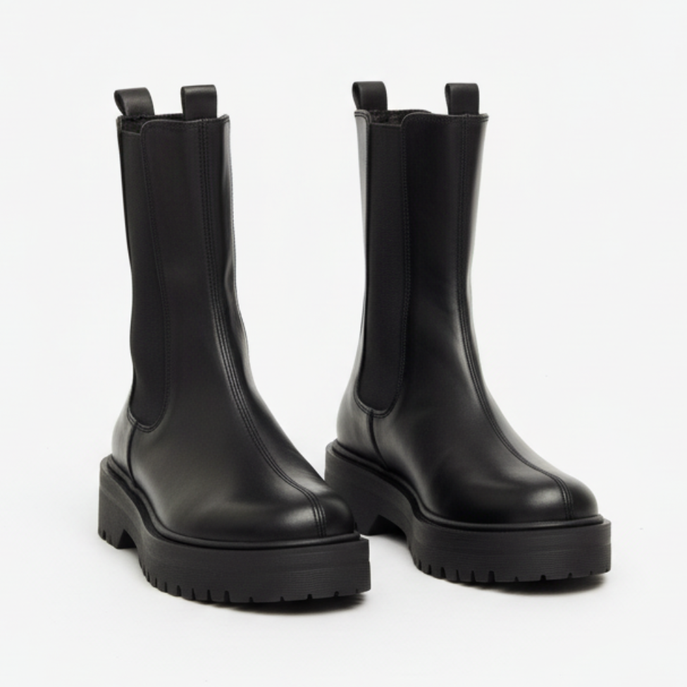BOTA SLIP-ON BLACK BOOTS