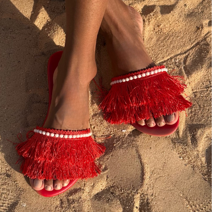FRANJA RED SLIPPERS