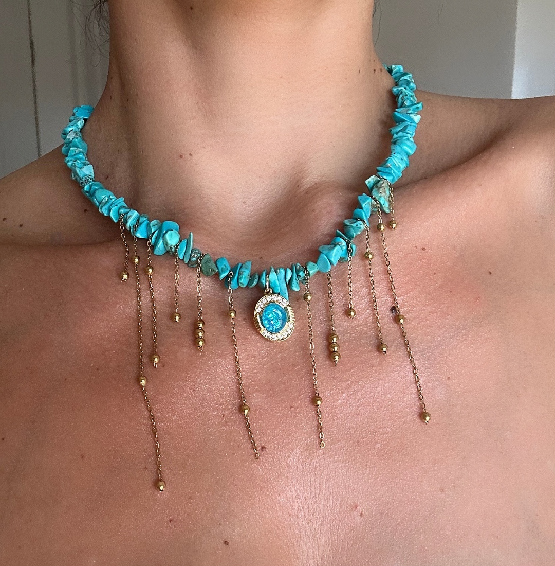 Fringe Charm Necklace