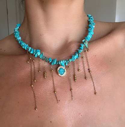 Fringe Charm Necklace