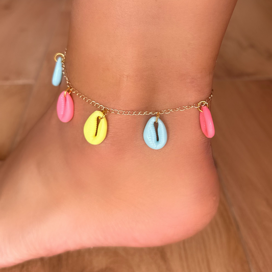 Multicolor Shell Anklet