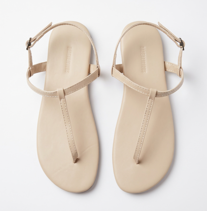 TIRIA BEIGE THONG SANDALS