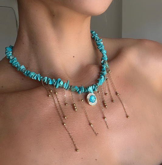 Fringe Charm Necklace
