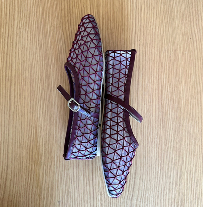 BAILATIRA AIR MESH DEEP RED FLATS