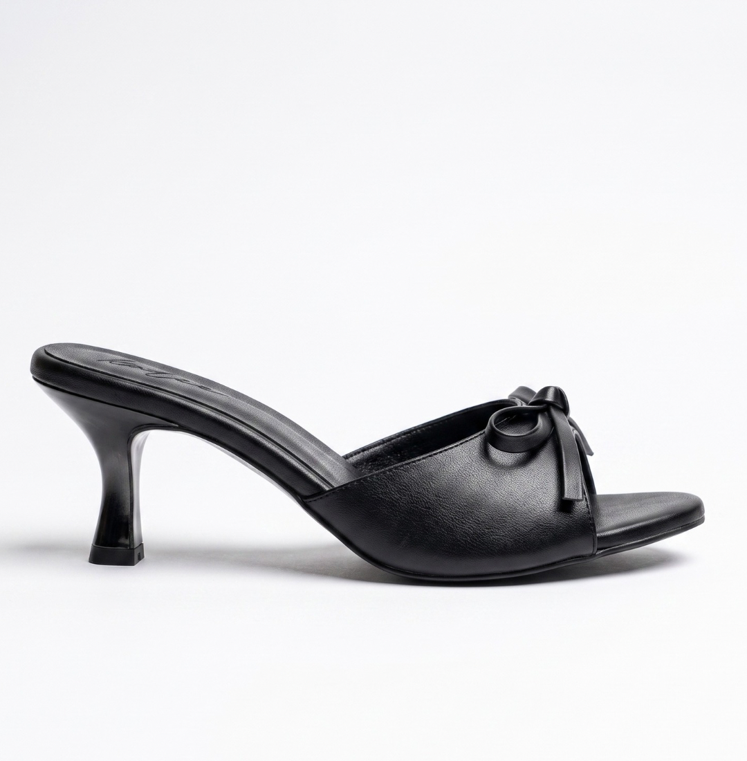FIOCCA BLACK MULE SANDALS