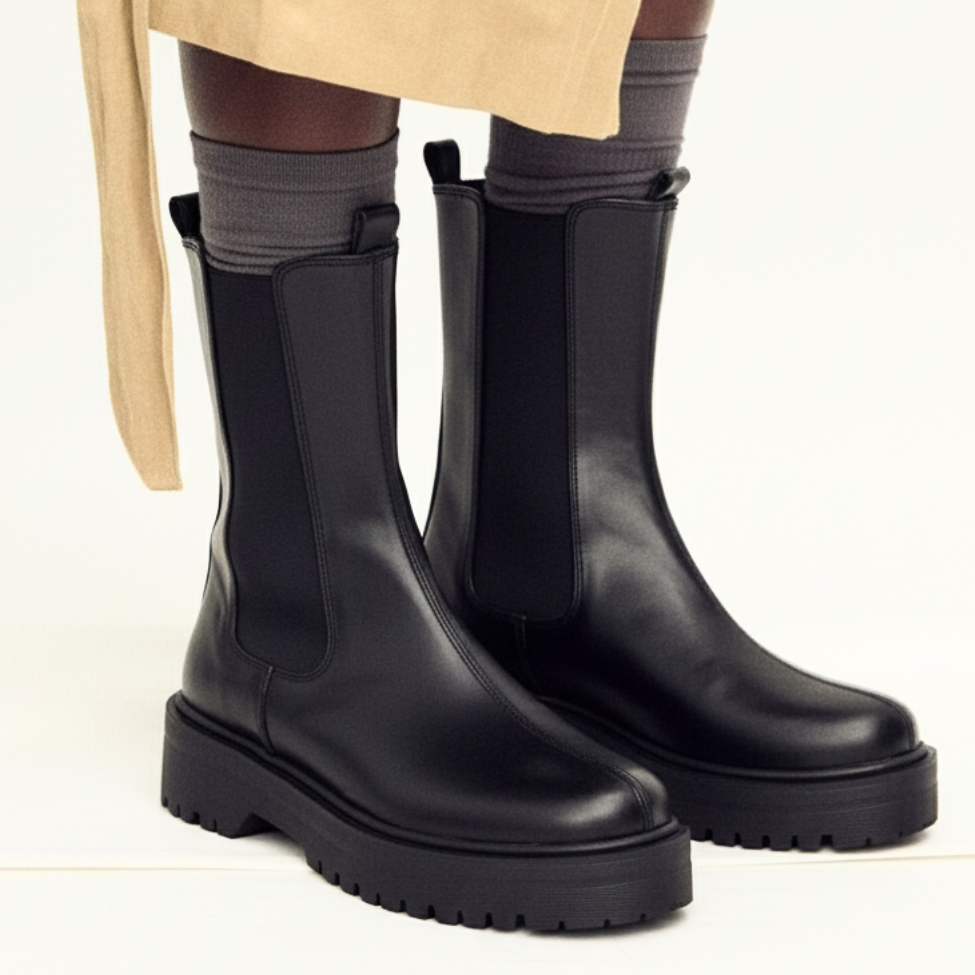 BOTA SLIP-ON BLACK BOOTS