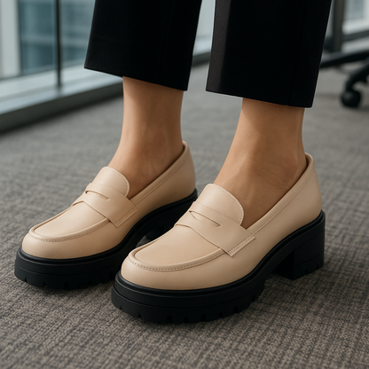 MASSIVO CLASSIC BEIGE LOAFERS
