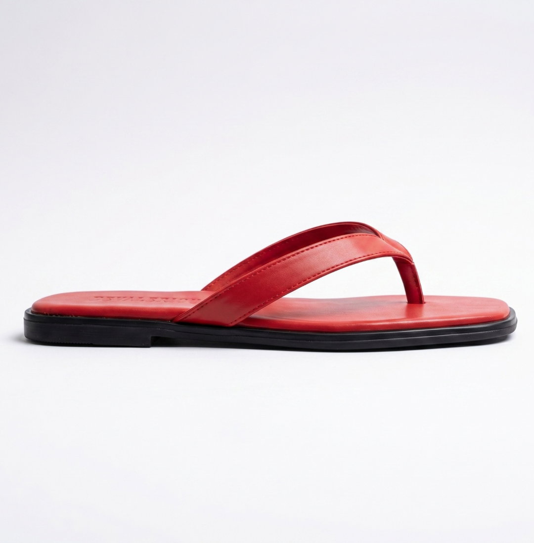 STRADA RED FLIP FLOPS